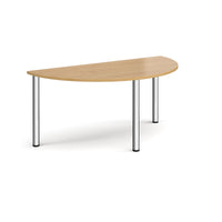 Semi circular radial leg meeting table