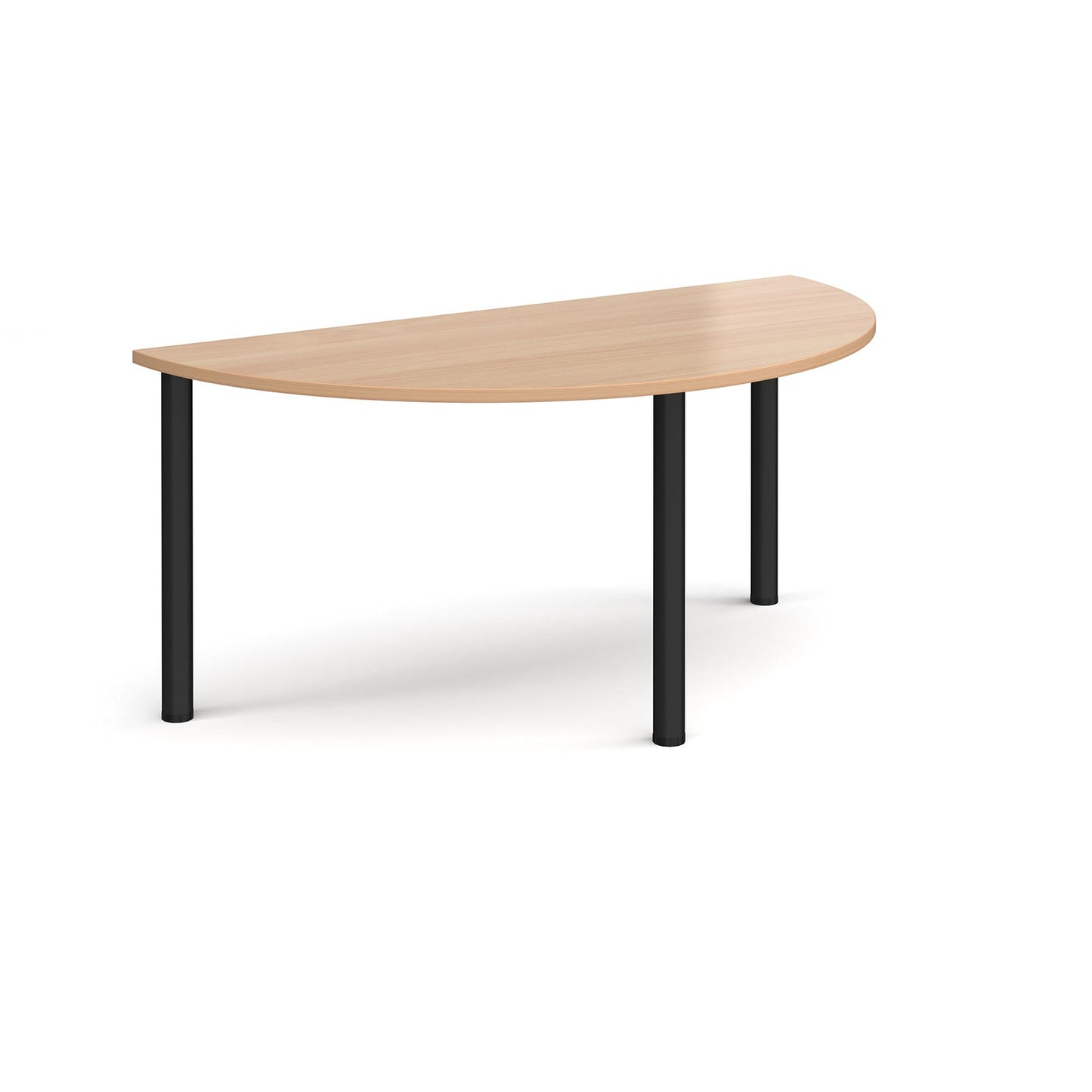 Semi circular radial leg meeting table