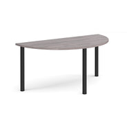 Semi circular radial leg meeting table