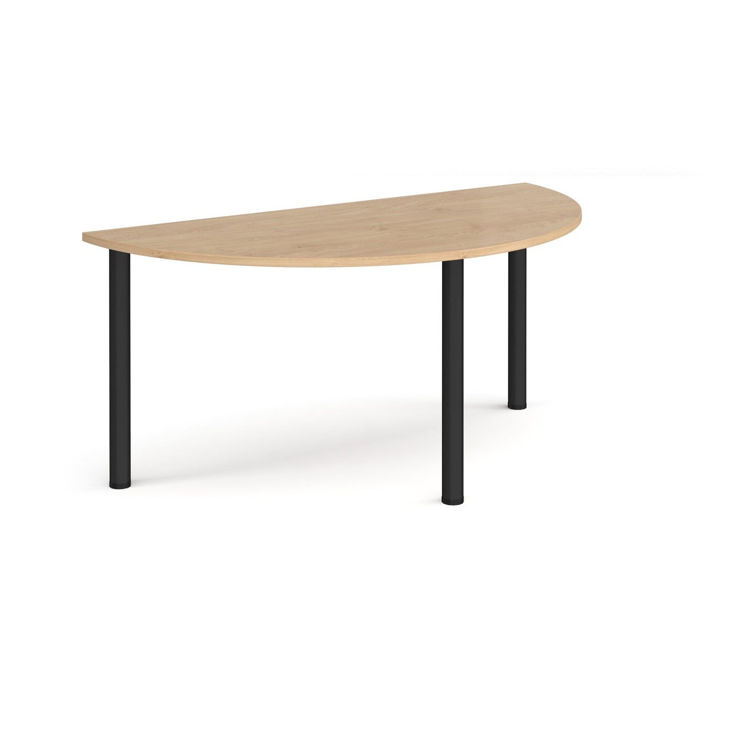 Semi circular radial leg meeting table