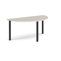 Semi circular radial leg meeting table