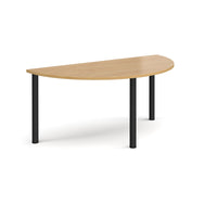 Semi circular radial leg meeting table