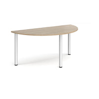 Semi circular radial leg meeting table