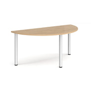 Semi circular radial leg meeting table