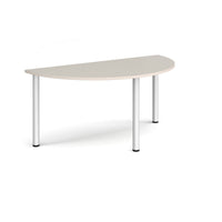 Semi circular radial leg meeting table