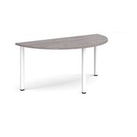 Semi circular radial leg meeting table