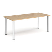 Rectangular radial leg meeting table