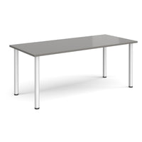 Rectangular radial leg meeting table