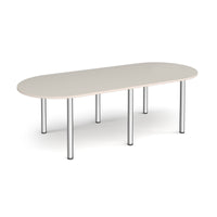 Radial end meeting table with 6 radial legs