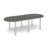 Radial end meeting table with 6 radial legs