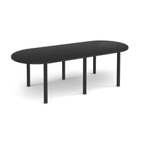 Radial end meeting table with 6 radial legs