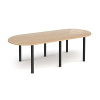 Radial end meeting table with 6 radial legs