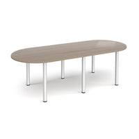 Radial end meeting table with 6 radial legs