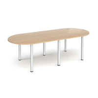 Radial end meeting table with 6 radial legs