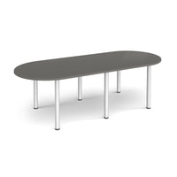 Radial end meeting table with 6 radial legs