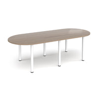 Radial end meeting table with 6 radial legs