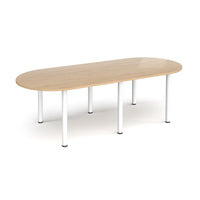 Radial end meeting table with 6 radial legs