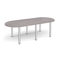 Radial end meeting table with 6 radial legs