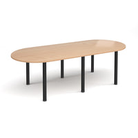 Radial end meeting table with 6 radial legs