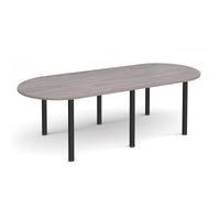 Radial end meeting table with 6 radial legs
