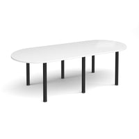 Radial end meeting table with 6 radial legs