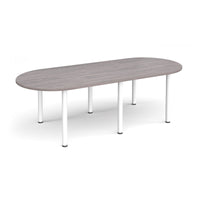 Radial end meeting table with 6 radial legs