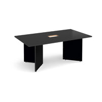 Arrow head rectangular power ready boardroom table