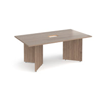 Arrow head rectangular power ready boardroom table