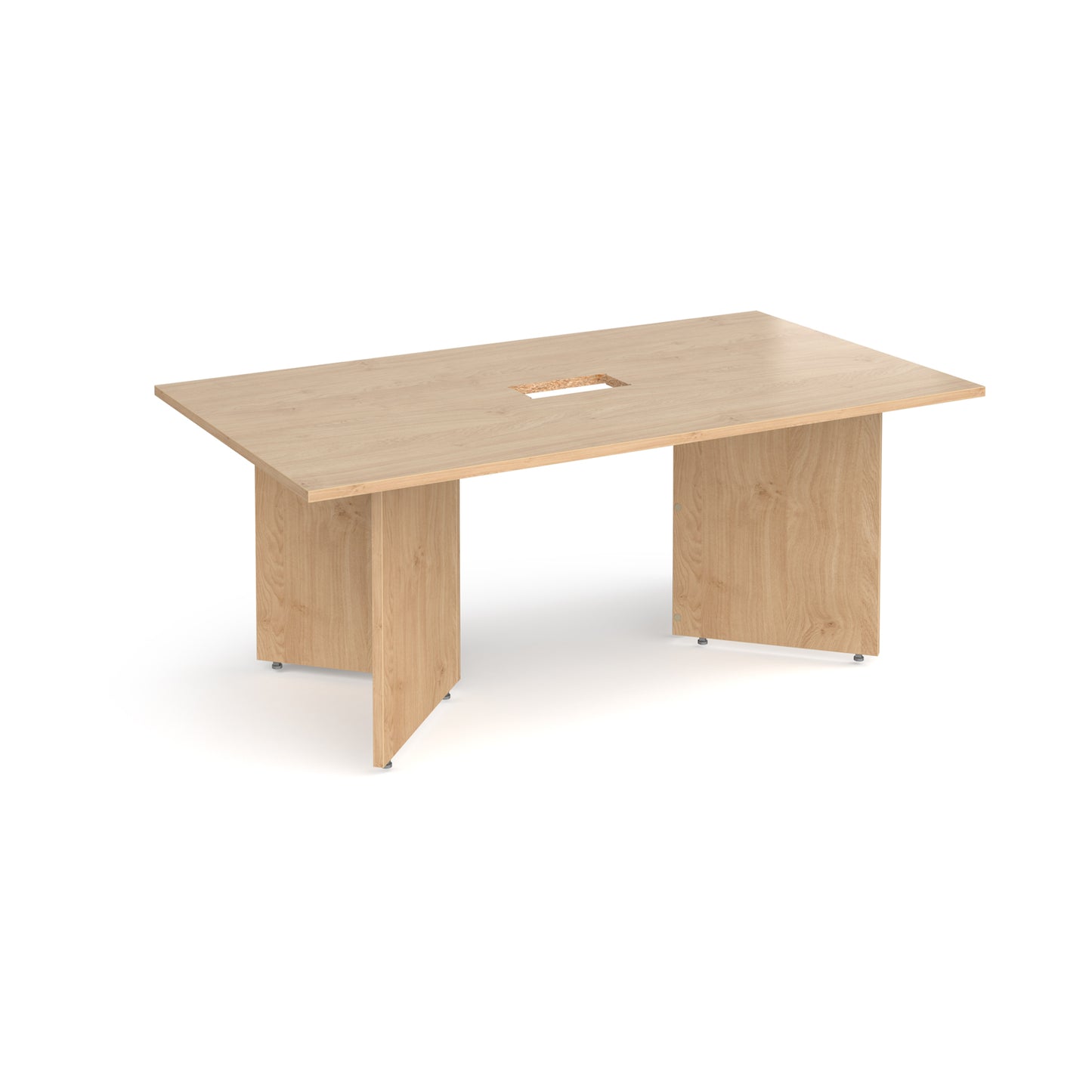 Arrow head rectangular power ready boardroom table