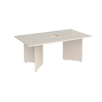 Arrow head rectangular power ready boardroom table