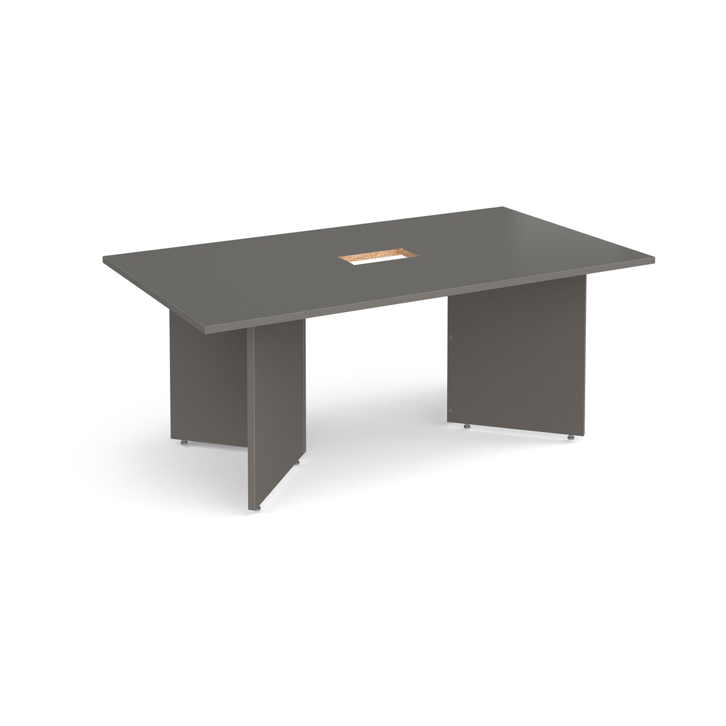 Arrow head rectangular power ready boardroom table