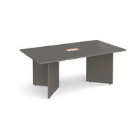 Arrow head rectangular power ready boardroom table