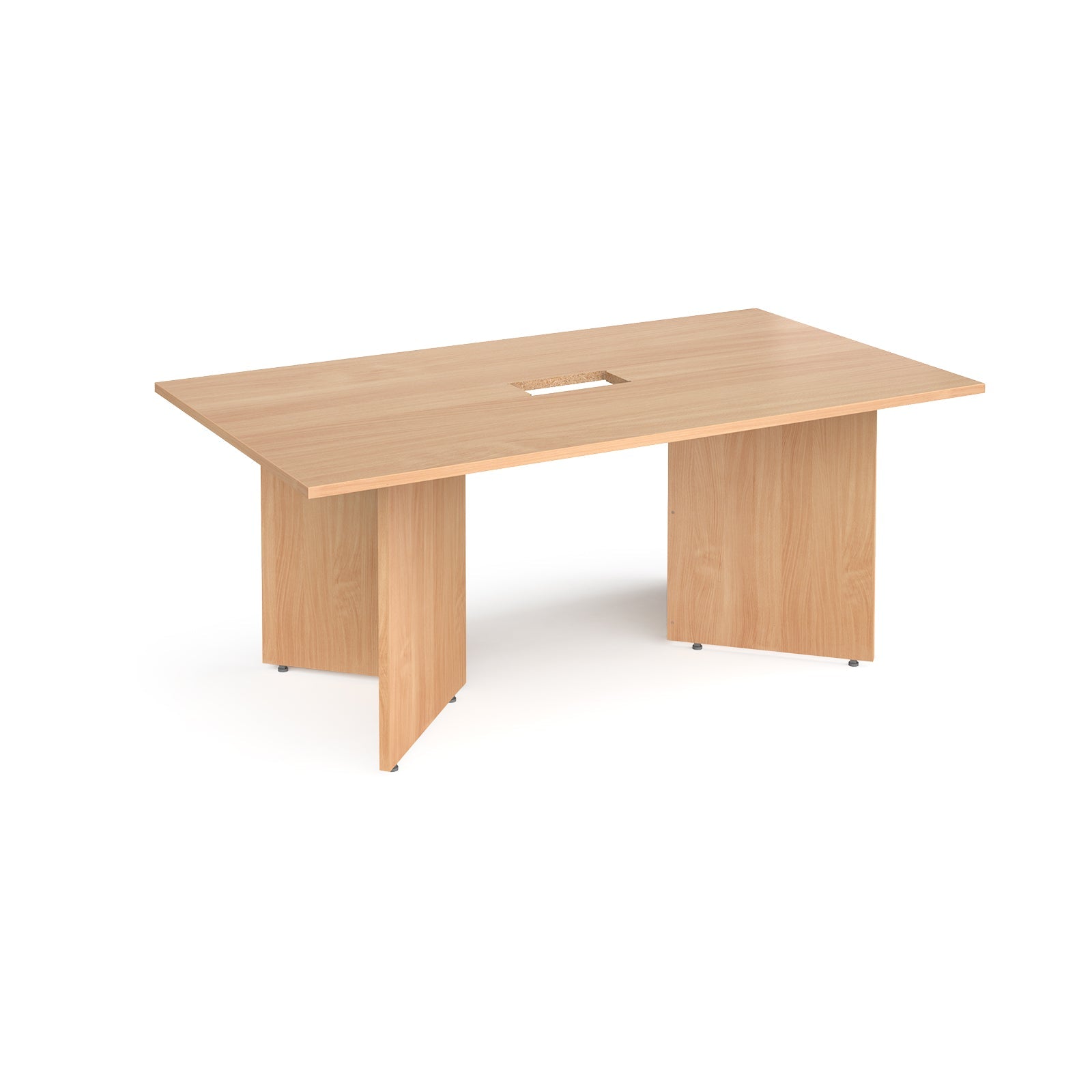 Arrow head rectangular power ready boardroom table