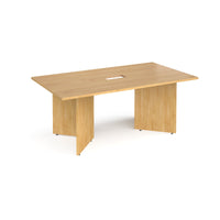 Arrow head rectangular power ready boardroom table