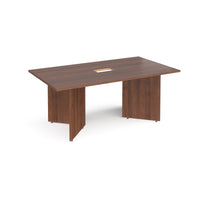 Arrow head rectangular power ready boardroom table