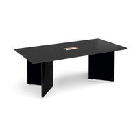Arrow head rectangular power ready boardroom table