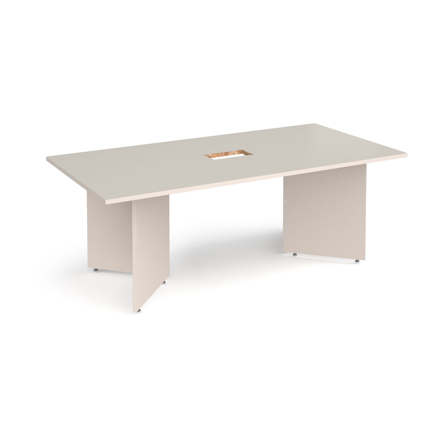 Arrow head rectangular power ready boardroom table