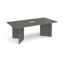 Arrow head rectangular power ready boardroom table