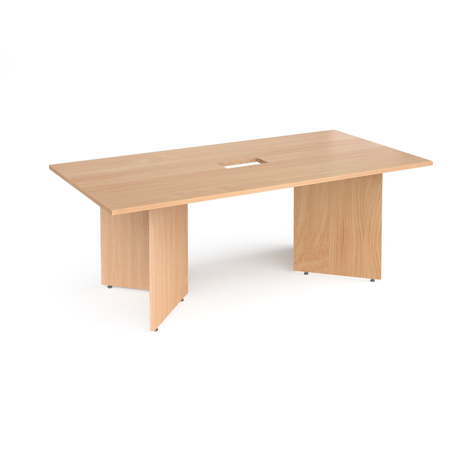 Arrow head rectangular power ready boardroom table