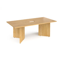 Arrow head rectangular power ready boardroom table