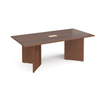 Arrow head rectangular power ready boardroom table