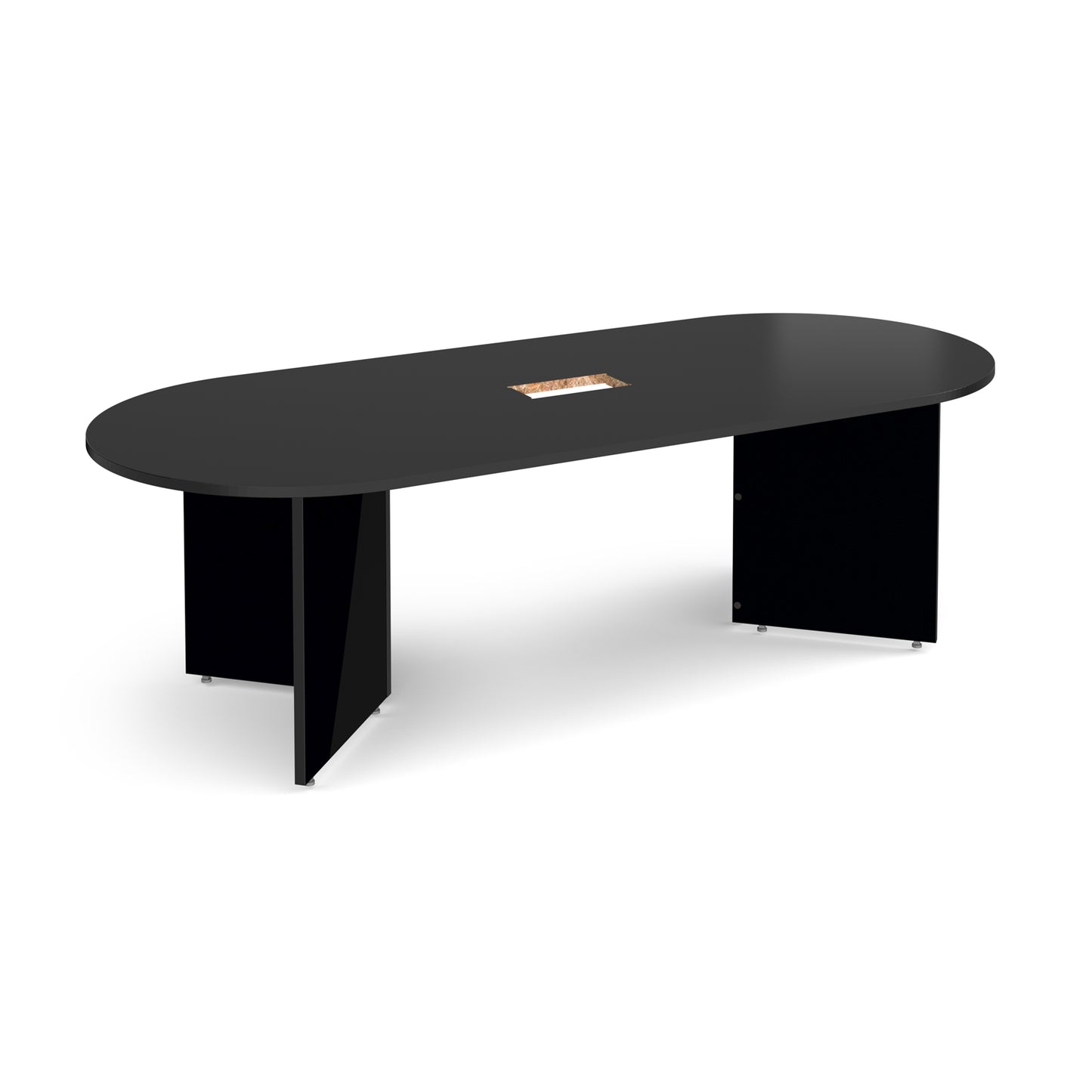 Arrow head radial end power ready boardroom table