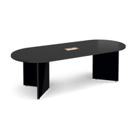Arrow head radial end power ready boardroom table
