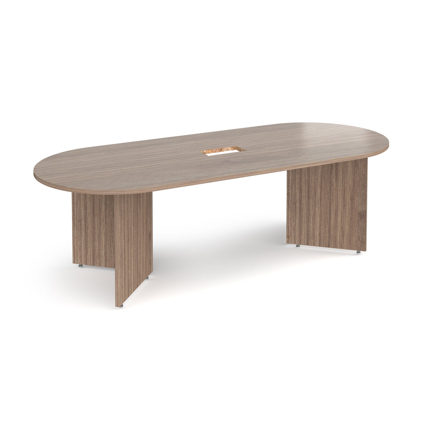 Arrow head radial end power ready boardroom table