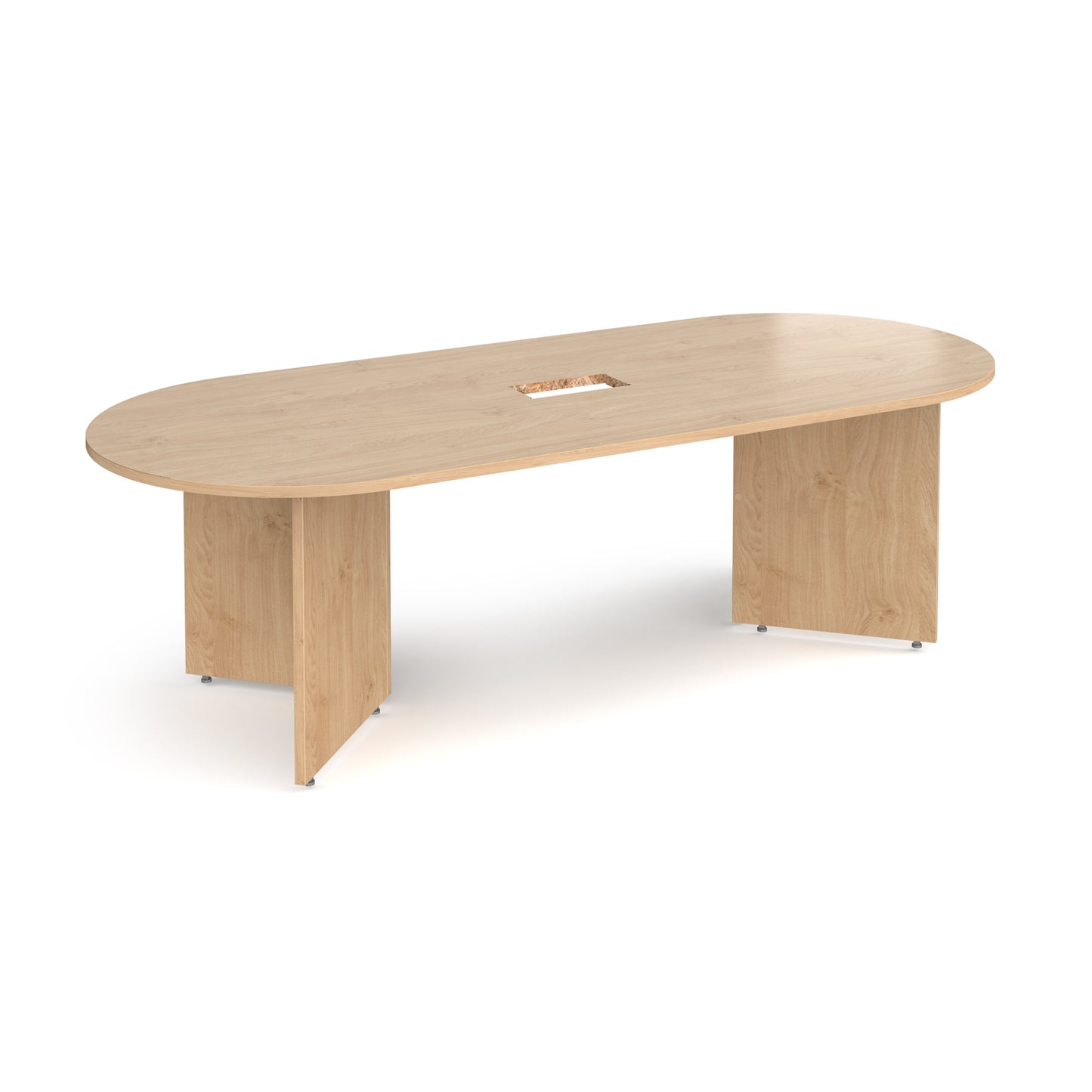 Arrow head radial end power ready boardroom table