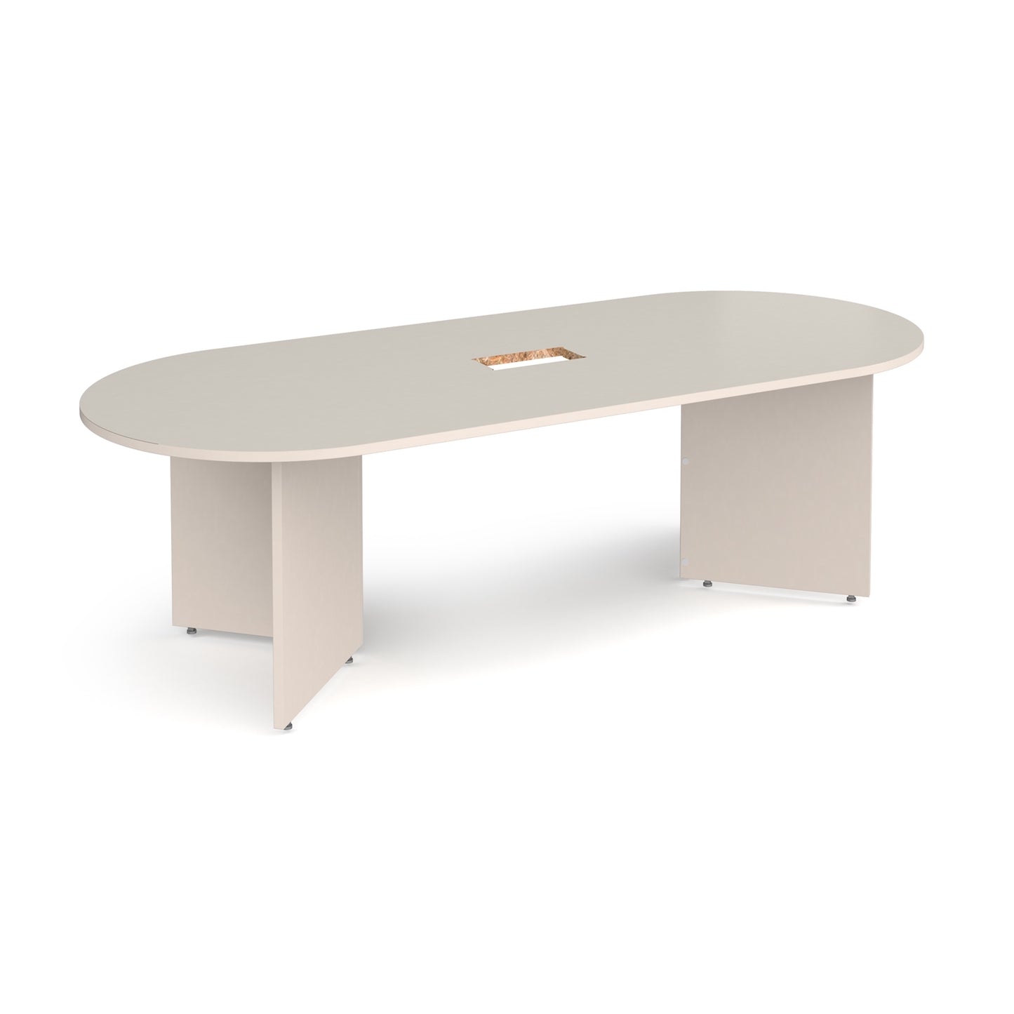Arrow head radial end power ready boardroom table