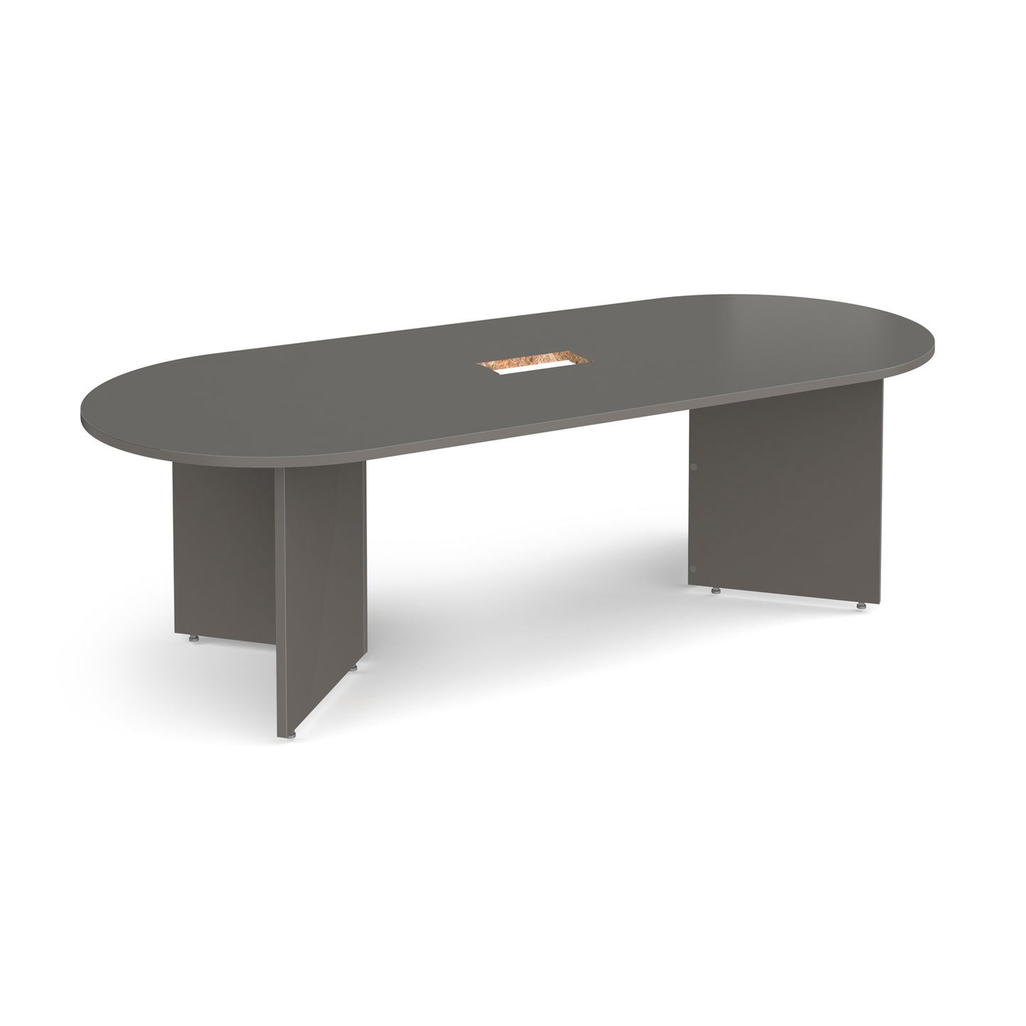 Arrow head radial end power ready boardroom table