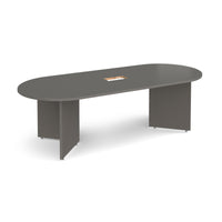 Arrow head radial end power ready boardroom table