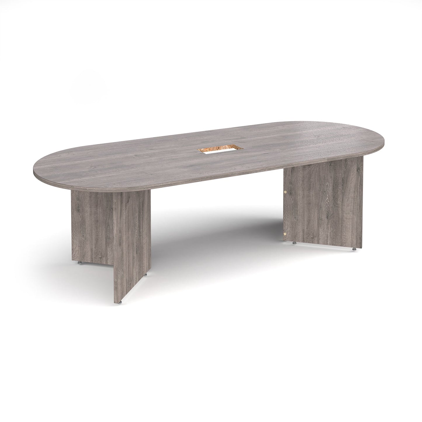Arrow head radial end power ready boardroom table