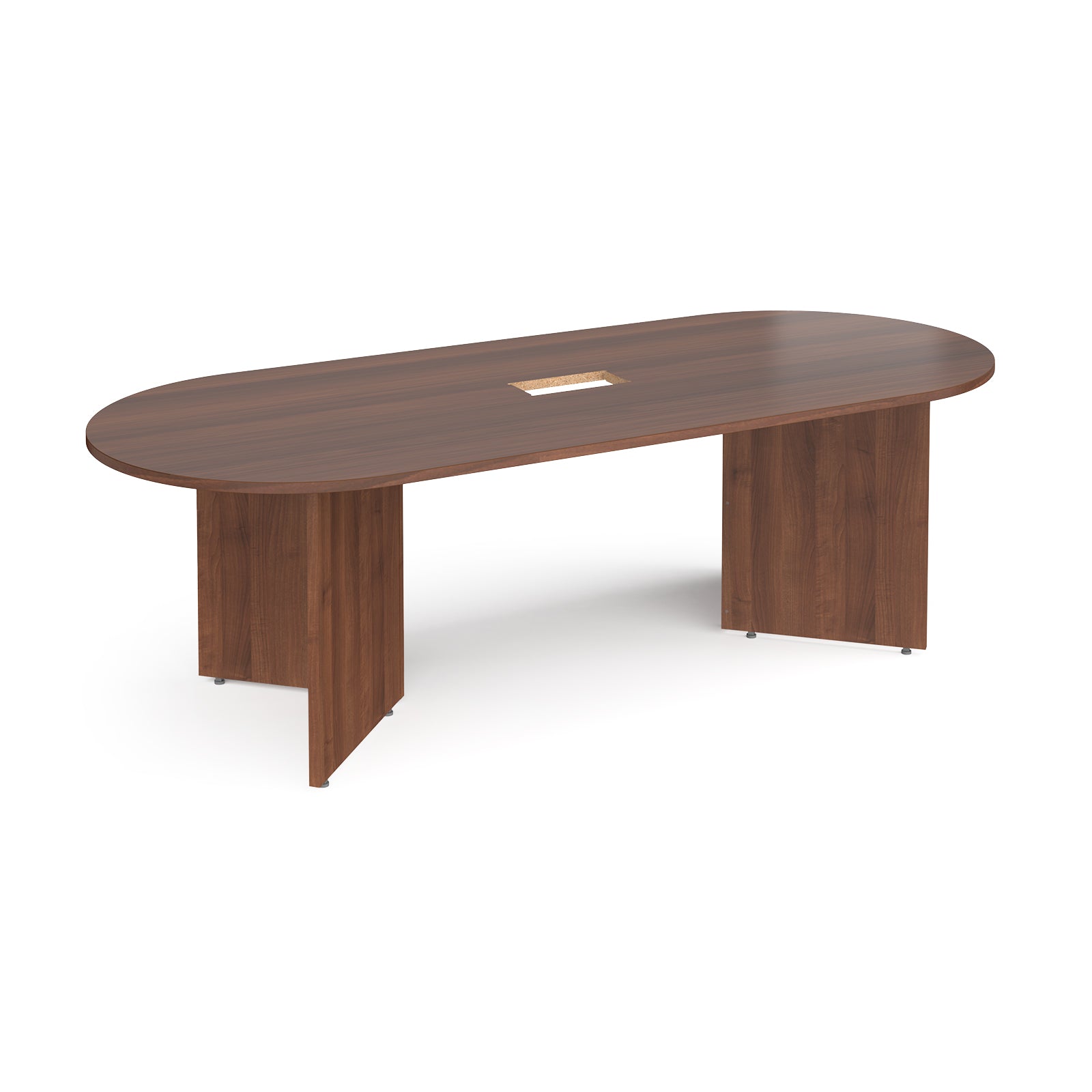 Arrow head radial end power ready boardroom table